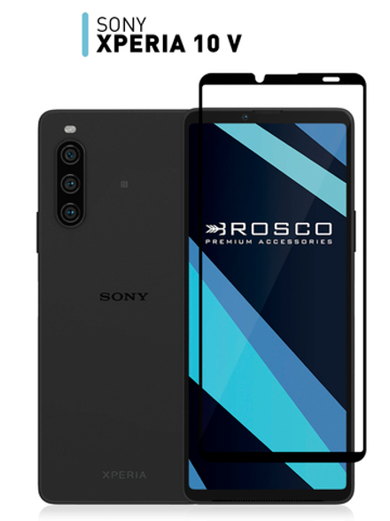 Защитное стекло ROSCO для Sony Xperia 10 V (арт.10(V)-FSP-GLASS-BLACK)