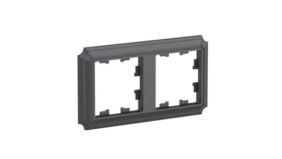 Рамка пластиковая на 2 поста универсальная Systeme Electric AtlasDesign Antique Базальт ATN101402