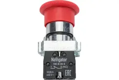 Кнопка Navigator NBI-B-07 гриб красная 36472