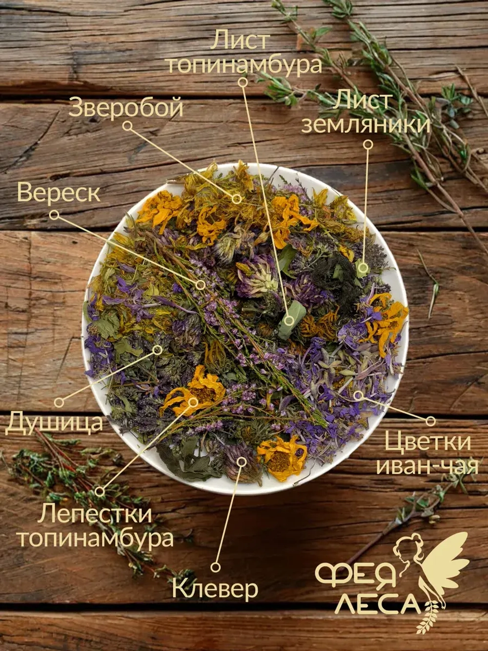 Травяной чай Июльские полевые и лесные травы