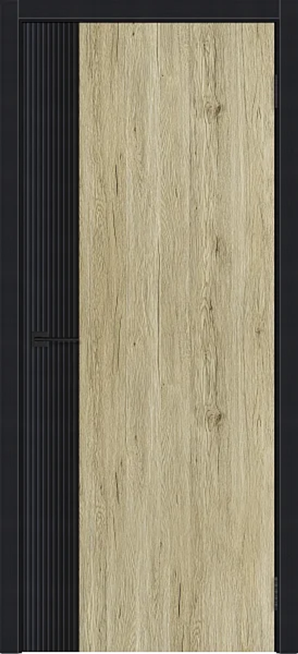 523 — рустик натуральный/блэк, 2000х800, Глухая (ДГ)