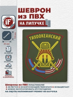 Шеврон на липучке Тихоокеанский МО РФ парадный