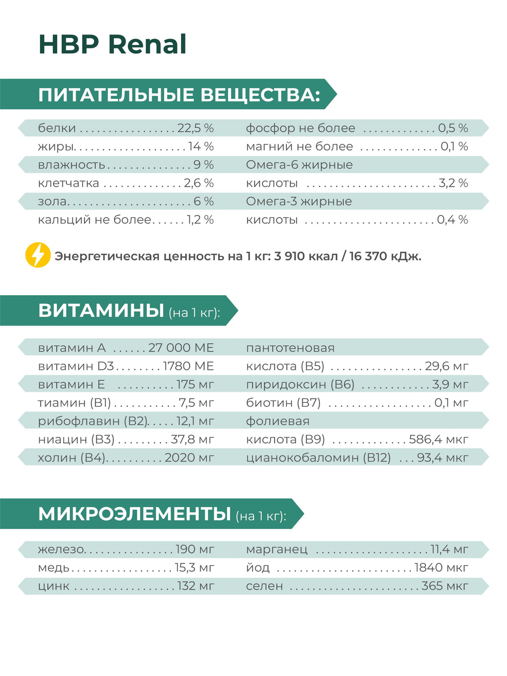 Корм для собак мелких пород VD Renal HBP, диетический, полнорационный при хронических болезнях почек, 12 кг, QUATTRO