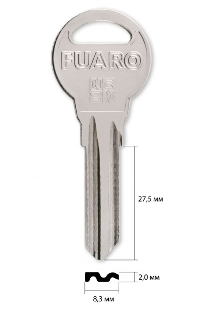Заготовка английского ключа 10218 FUARO-2 / Fuaro 3 / FU5D / Круглый
