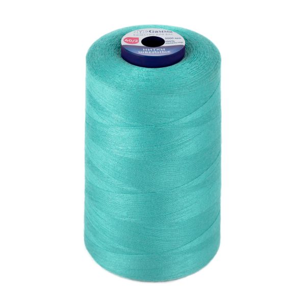 Нитки универсальные Gamma 40/2, 4570 м (5000 ярд) / 1 кат., 254 ярко-голубой