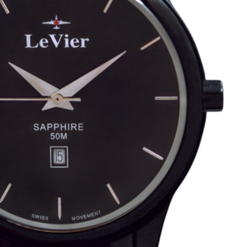 LeVier L 7513 M Bl Мужские французские наручные часы из керамики
