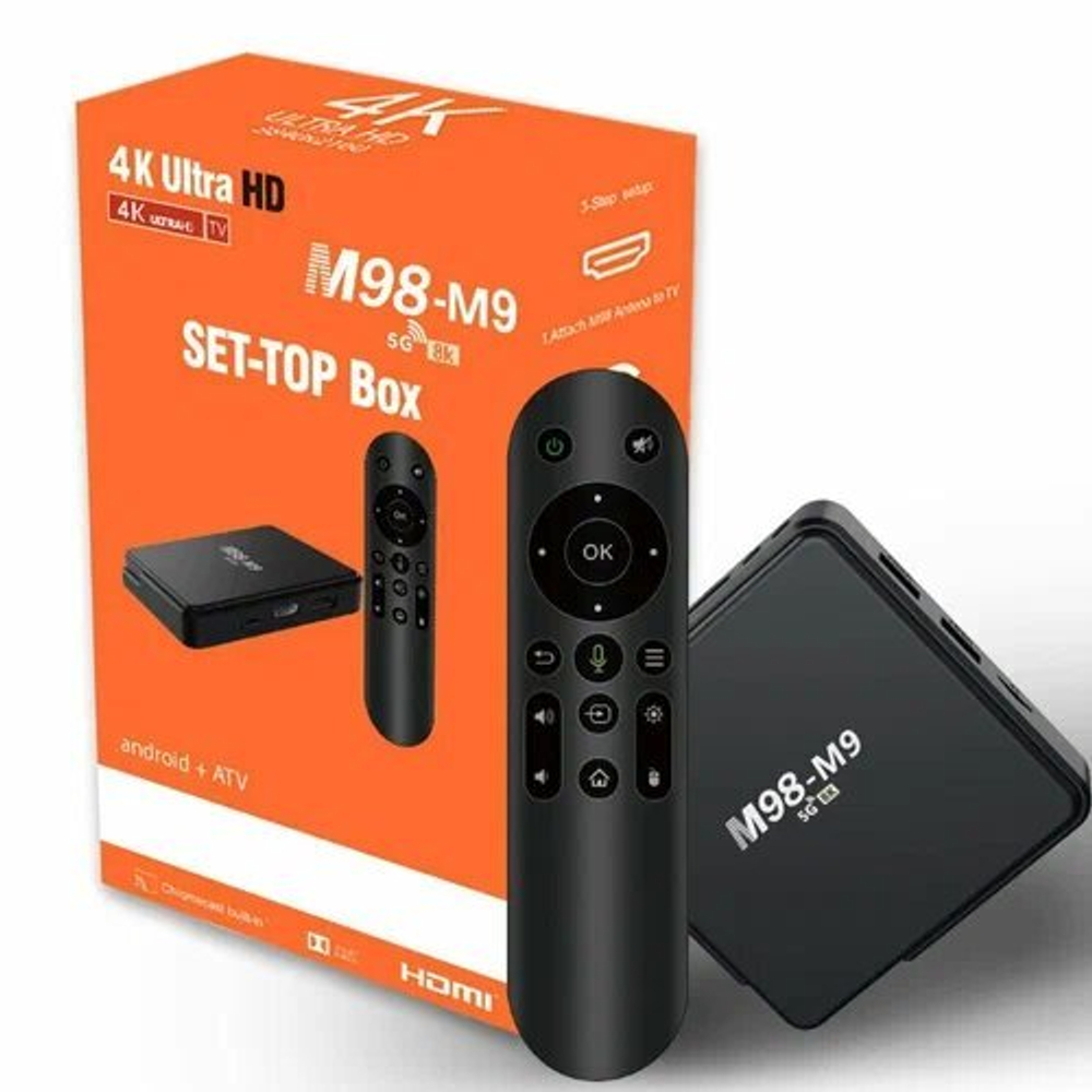 "Smart TV Set Top Box M98-M9" - ТВ-приставка с разрешением 4К и памятью 16Гб