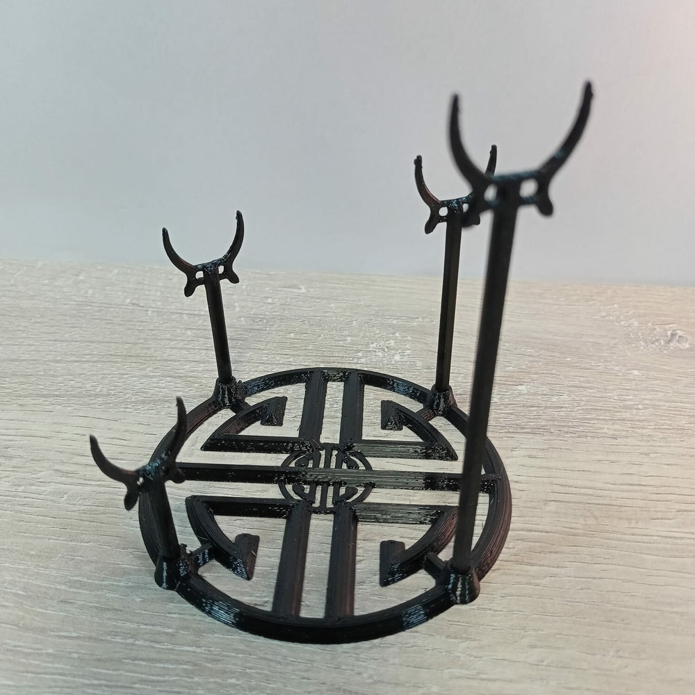 Подставка для дракона и шарнирных фигурок, черная, 3D печать
