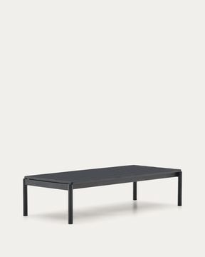 Журнальный столик Sorells из серого алюминия 63 x 149 см