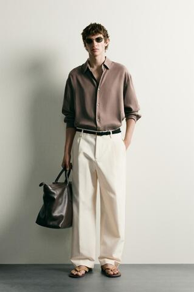 РУБАШКА RELAXED FIT ИЗ СТРУЯЩЕЙСЯ ТКАНИ — ZARA · 5344/343