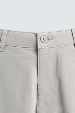 ZARA БРЮКИ ЧИНОС SKINNY FIT, СВЕТЛО-СЕРЫЙ