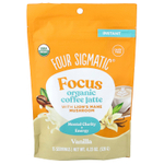 Four Sigmatic, Focus, органический растворимый кофе латте с ежовиком гребенчатым, ваниль, 120 г (4,23 унции)