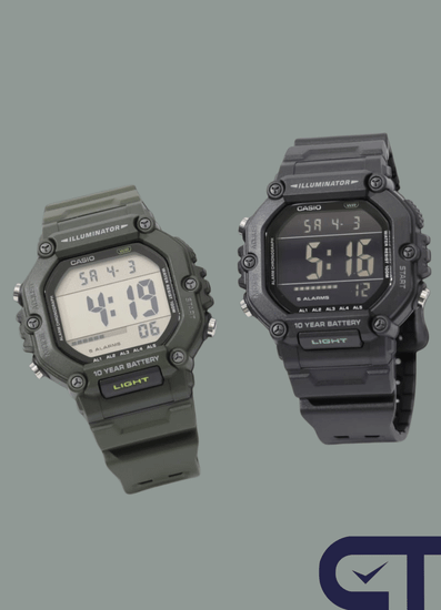 Casio AE-1600HX-1B— мужские электронные часы