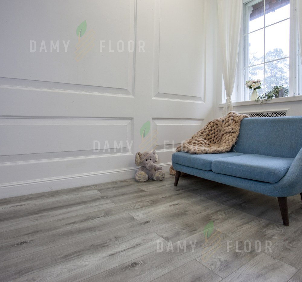 SPC ламинат Damy Floor TCM369-28 Дуб Рустикальный Серый/Rustic Gray Oak