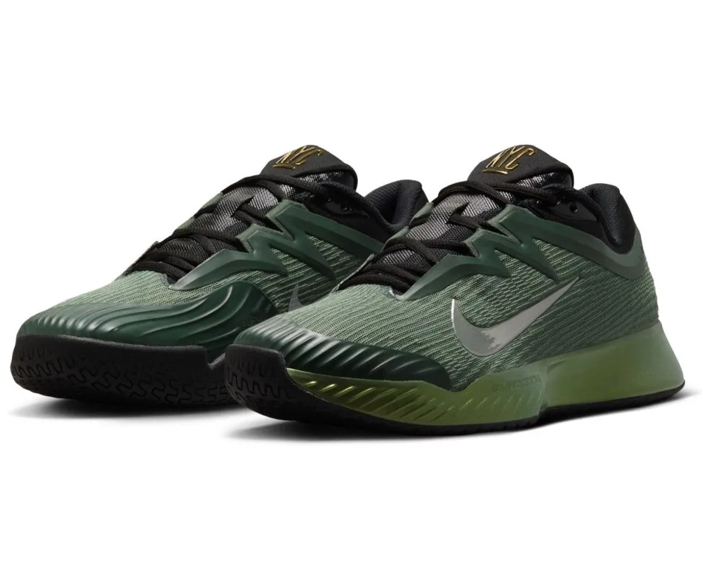 Мужские кроссовки теннисные Nike Zoom Vapor Pro 3 Premium - camo green/pure platinum/metallic gold