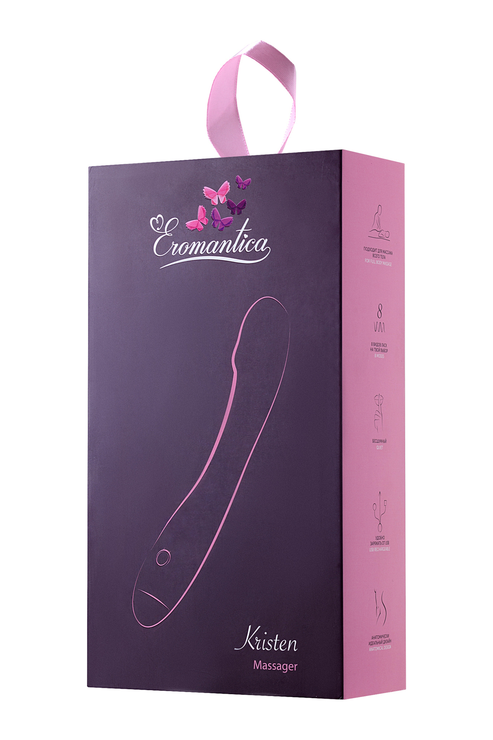 Вибромассажер Eromantica Kristen розовый 22,5 см