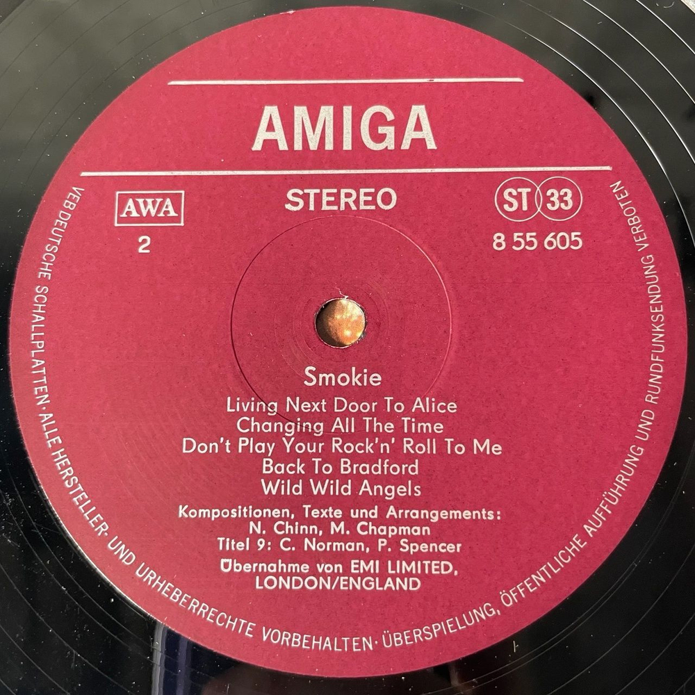 Винтажная виниловая пластинка LP Smokie Смоуки (ГДР 1978)