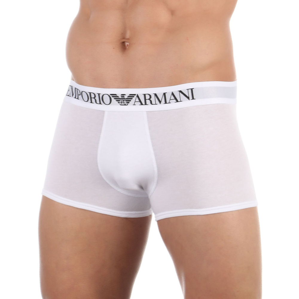 Белые мужские трусы-боксеры Emporio Armani (Размер: L) (Цвет: белый)