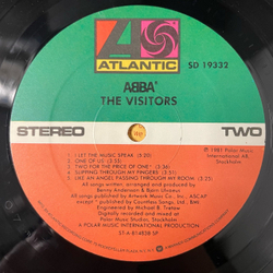 Винтажная виниловая пластинка LP ABBA The Visitors (США 1981)