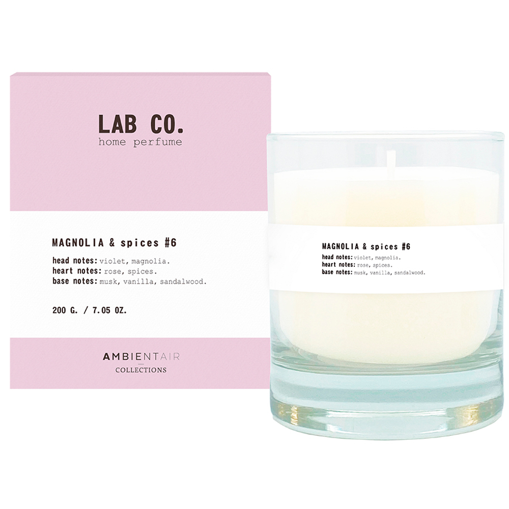 Свеча ароматическая lab co, Магнолия и специи, 40 ч