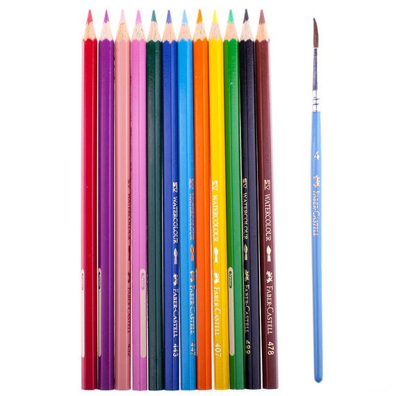 Karandaş + fırça 12 rəng Faber Castell