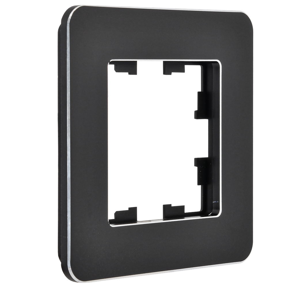 BRITE Рамка 1-местная РУ-1-1-Бр металл черный RE IEK