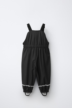ZARA ПРОРЕЗИНЕННЫЙ КОМБИНЕЗОН WATER RESISTANT, ЧЕРНЫЙ