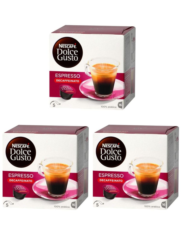 Кофе Nescafe Dolce Gusto Espresso Decaffeinato 16 шт x 3 уп