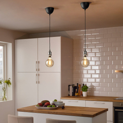 IKEA JÄLLBY  (ИКЕА ЙЭЛЛБИ)  -  Патрон с кабелем - никелированный 1,4 м