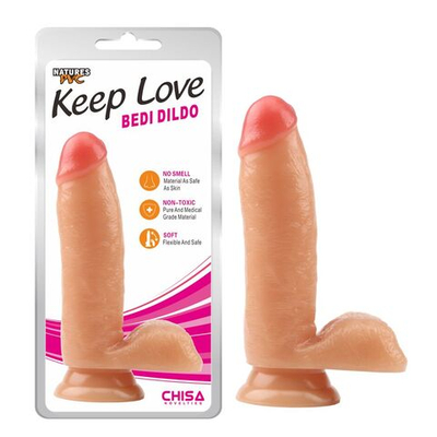 Телесный фаллоимитатор Bedi Dildo - 17 см. (Цвет: телесный)