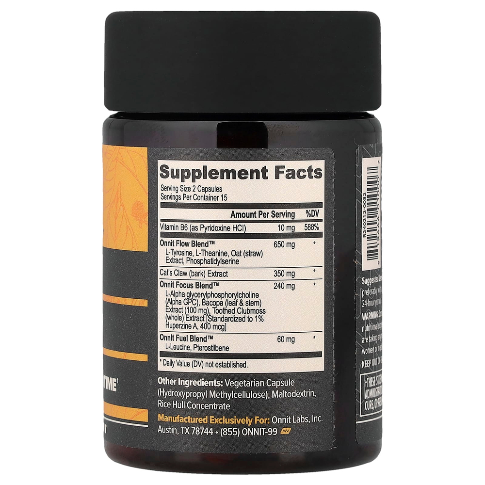 Onnit, Alpha BRAIN®, 30 капсул