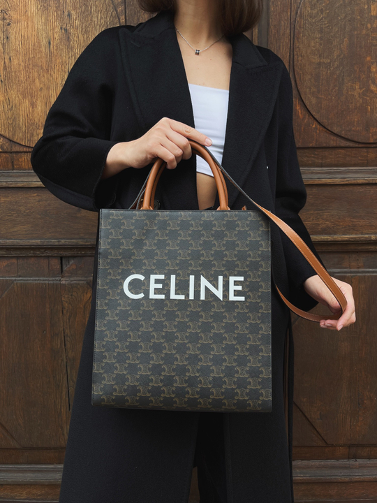 Celine Small Cabas Vertical in Triomphe