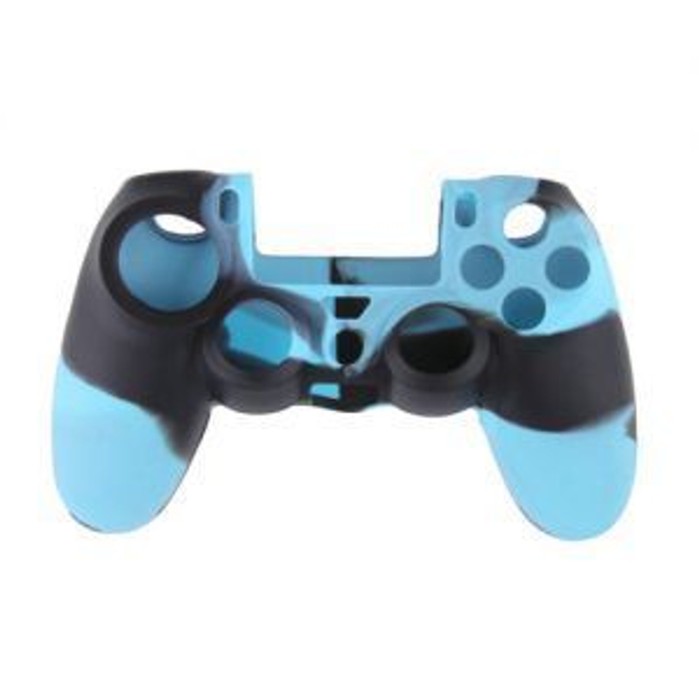 Чехол для геймпада DualShock 4 (камуфляж синий) + накладки