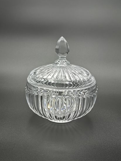 Сахарница из стекла с крышкой