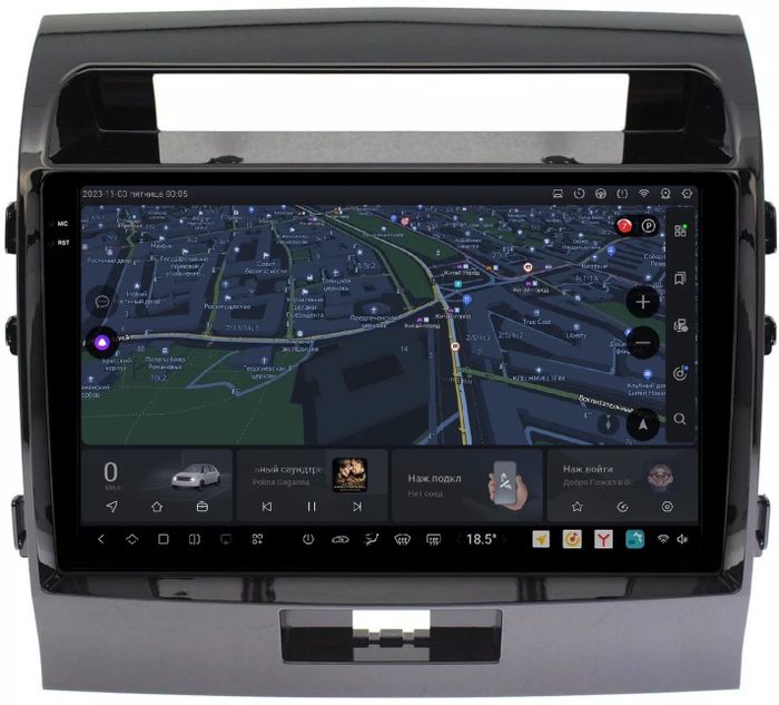 Магнитола для Toyota Land Cruiser 200 2007-2015 (экран климата внизу) - Kuberg DUDU7 OL-1620-1 QLed+2K, Android 13, Быстрейшая, UIS7870 (DUDU7), CarPlay, SIM-слот