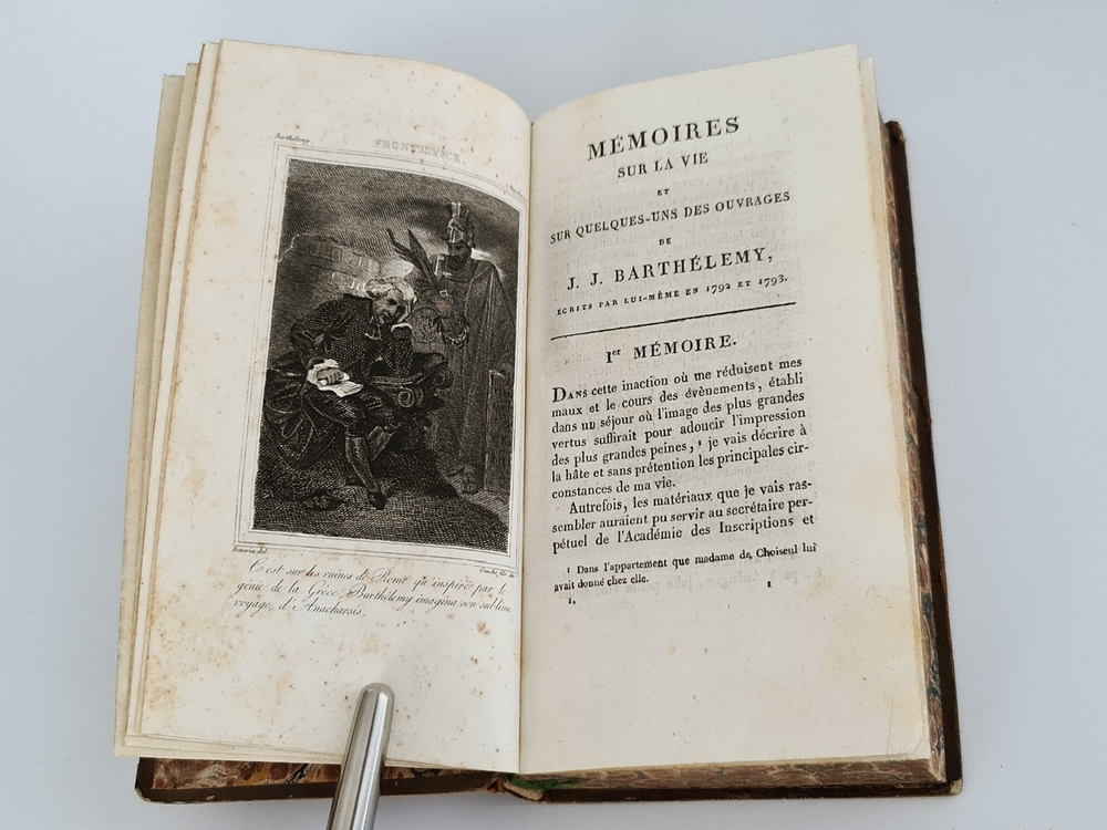 "Voyage du jeune Anacharsis en Grece, dans le milieu du quatrieme siecle avant lere vulgaire"  Par Jean-Jacques Barthelemy  1825 г.   Антикварная книга