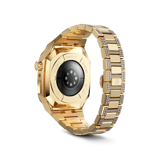 Корпус для Apple Watch EVDI41 - Золотистый с кристаллами