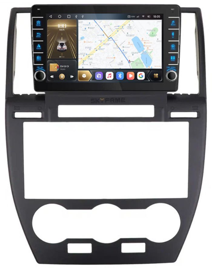 Магнитола для Land Rover Freelander 2007-2012 (взамен монохрома) - Kuberg SF-9302 (кнопки и крутилки), Android 12, Быстрая, CarPlay, 4G SIM-слот