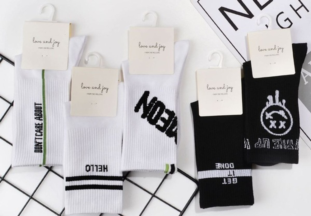 Носки мужские «Noskoff - Black&White» с рисунком, размер 41-45
