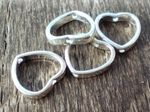 Бусина-рамка Сердце 10 х 9,5 мм Сильвер, 1 шт.
