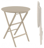 Стол пластиковый складной Siesta Contract Helen Folding Table Ø60, бежевый