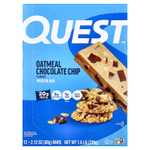 Quest Nutrition, протеиновый батончик, со вкусом овсяно-шоколадного печенья, 12 батончиков, весом 60 г (2,12 унции) каждый