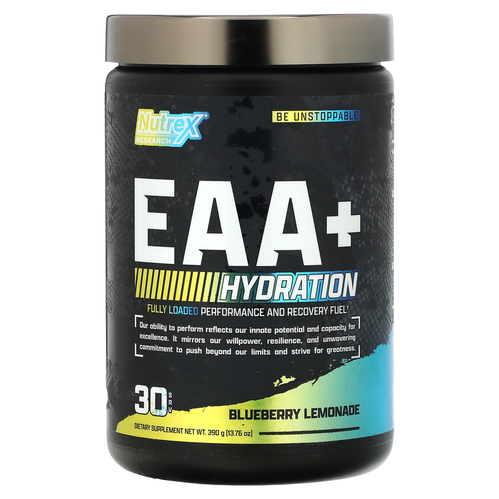 Nutrex Research, EAA+ Hydration, лимонад с голубикой, 390 г (13,76 унции)
