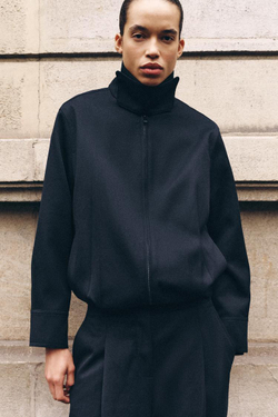 ZARA КУРТКА BALLOON — ZW COLLECTION, МОРСКОЙ ТЕМНО-СИНИЙ