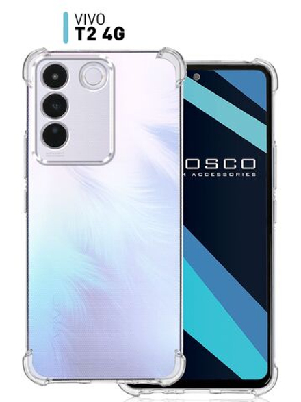 Чехол ROSCO для Vivo T2 (арт.VV-T2(4G)-HARD-TPU-TRANSPARENT )