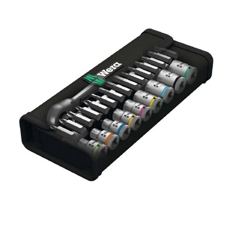 Набор 28 предметов 8100 SA 8 Zyklop Metal Switch с трещоткой, реверс, 1 / 4 дюйм WERA WE-004018