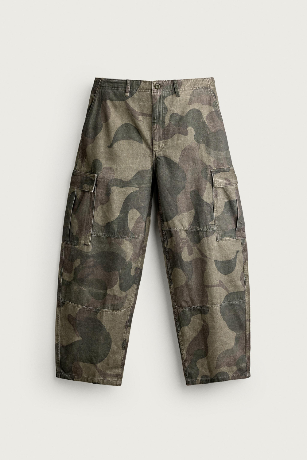 ПРИНТОВАННЫЕ БРЮКИ CARGO BALLOON FIT — ZARA