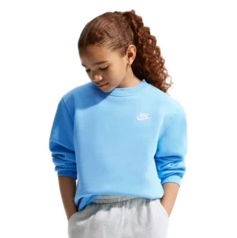Кофта для девочки теннисная Nike Kids Sportswear Club Fleece - footМяч blue/white