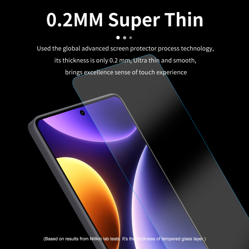 Защитное стекло с прозрачными рамками от Nillkin для Xiaomi Redmi Note 12 Turbo и Poco F5, серия H+Pro Anti-Explosion Glass Screen Protector