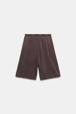 ШОРТЫ-БЕРМУДЫ С ЭФФЕКТОМ ПОТЕРТОСТИ И ШНУРКОМ — ZARA